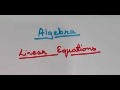 Linear Equations (Basics)