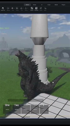 Godzilla 2014 AOT roar resound #roblox #aot