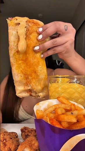 Taco Bell's Giant Grilled Cheese Burrito Is Actually INSANE! 🧀🌯 ASMR Mukbang #foodasmr #viralshorts