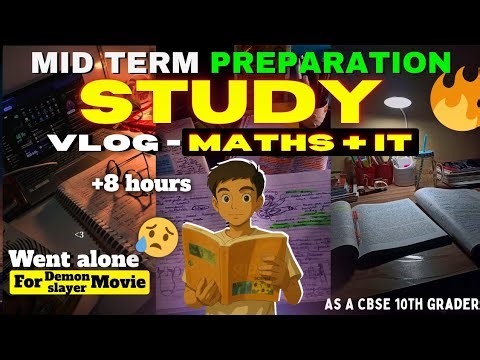 📚Maths + IT Exam preparation vlog🤯 | Went for movie Alone 😨 || As a Cbse 10th grader