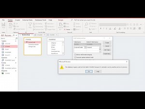 Microsoft Access II Referential Integrity II already used by another person or process