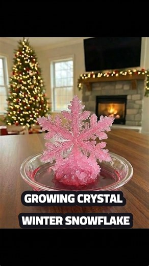 Ingredients 1 cup very hot water (just below boiling) 3 tablespoons borax powder (laundry aisle) Pink food coloring (gel or liquid, 3–5 drops) Materials Pink pipe cleaners Scissors Shallow glass or ceramic plate Heat-safe bowl or measuring cup Spoon Small folded paper towel or tape (optional, for support) Step-by-Step Instructions 1. Shape the Snowflake Cut 1–2 pink pipe cleaners into equal lengths. Twist them together at the center to form a snowflake shape with 6 arms. Keep the shape flat so i