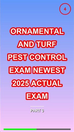 Ornamental And Turf Pest Control Exam Newest 2025