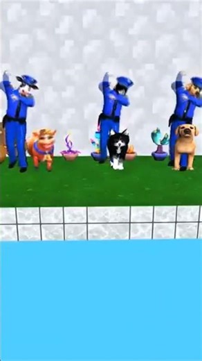 Brave Dog Walks Over Dangerous Bridge to Face Crazy Animal Police! 🐶🚔 (Minecraft Style Animation