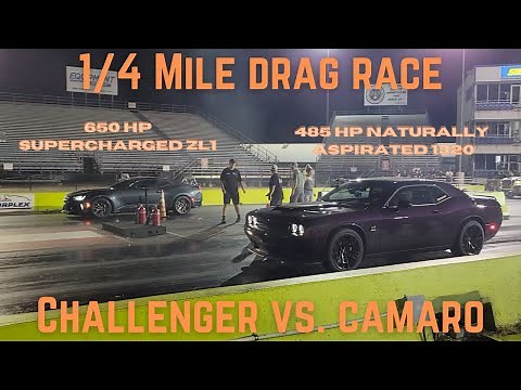 2020 Chevy Camaro ZL1 vs. My 2020 Dodge Challenger 1320 Scat Pack in a 1/4 Mile Drag Race!