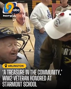 49K views · 765 reactions | The Starmont School District celebrated several local veterans Monday, including one who is about to turn 100. Read more: https://www.kcrg.com/2025/11/11/treasure-community-ww2-veteran-honored-starmont-school/ | KCRG-TV9 | Facebook