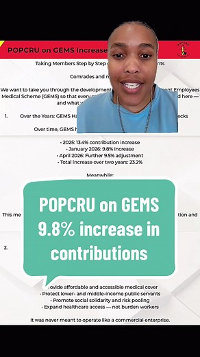 GEMS 9.8% Increase in Medical Aid Contributions: Union Reactions