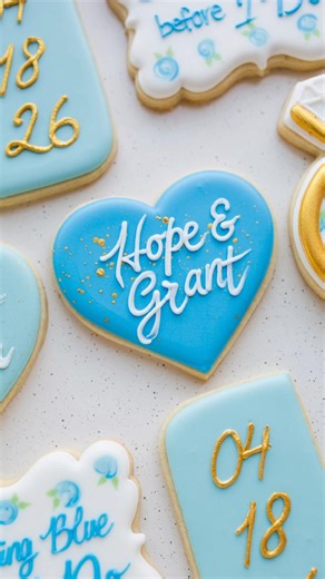 “Something Blue Before I Do” bridal shower cookies decorated with royal icing #cookiedecorating