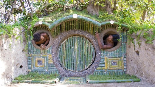 We built a real hobbit house beneath the forest roots