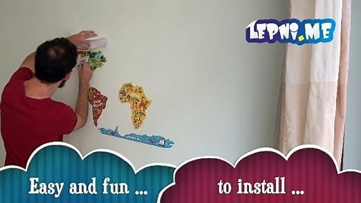 It's so easy and fun to install our world map sticker :)