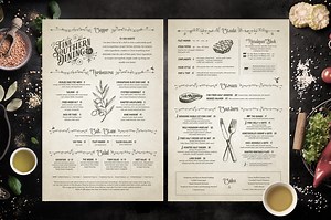 Classic Vintage Restaurant Menus, a Brochure Template by Chad Alan Steinborn