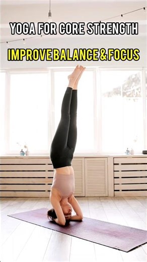 Headstand Yoga for Strong Core & Balance | 30 Sec Home Workout
