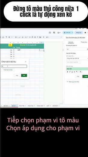 Chỉ 1 công thức, tô màu xen kẽ cả bảng trong Google Sheet!