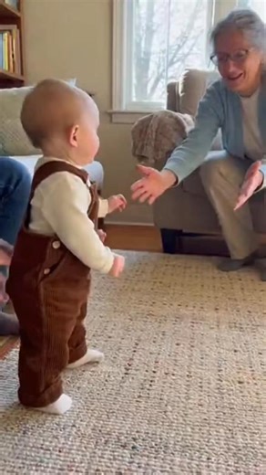 Baby FREEZES Mid-Step… Then Keeps Going to Grandma 🥺 | Unix