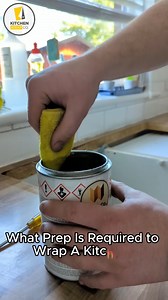 What Prep Is Required To Wrap A Kitchen? #kitchenwrapping #kitchenwrap #kitchendesign #kitchenmakeover #homedecor #smallbusiness #wrapmykitchen #scotland #asmr #wrapwithme #fy #foryoupage | Kitchen WrapCo.