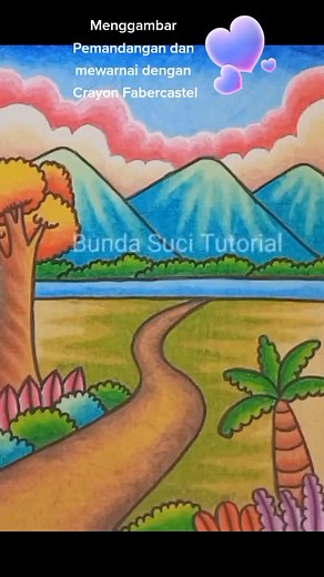 Cara Menggambar Pemandangan dengan Crayon Fabercastell