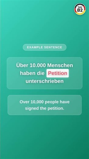 Learn German: die Petition - Petition 🇩🇪 | TELC B2 Vocabulary