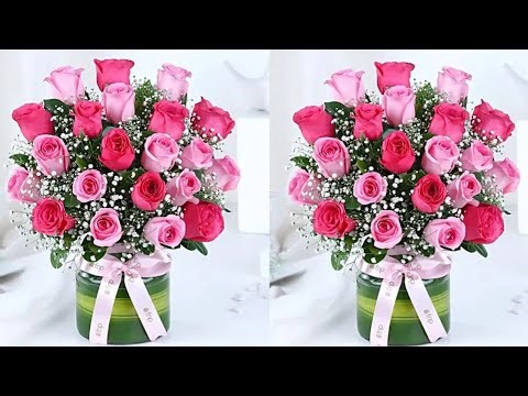 20 Roses Arrangement | How to arrange flowers just like a florist #flowers #flowerarrangment #rose