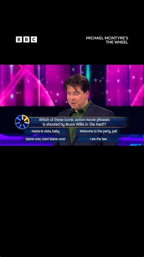83K views · 332 reactions | It’s like Bruce Willis is in the room #MichaelMcIntyre #TheWheel #JonathanRoss #DieHard Can the contestants answer their way to a fortune? The celebrity experts in this episode are Ed Gamble, Jonathan Ross, Liz Bonnin, the Rev Richard Coles, Jo Brand, Francis Bourgeois and AJ Odudu. | BBC One | Facebook