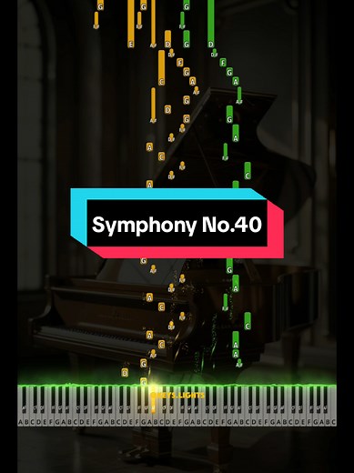 Intermediate Piano Tutorial for Mozart's Symphony No. 40