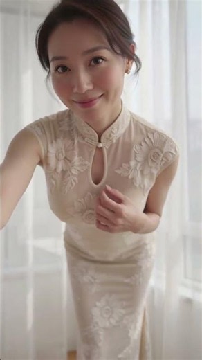 Elegant Qipao Daily Outfit | 温柔旗袍秀 #Shorts