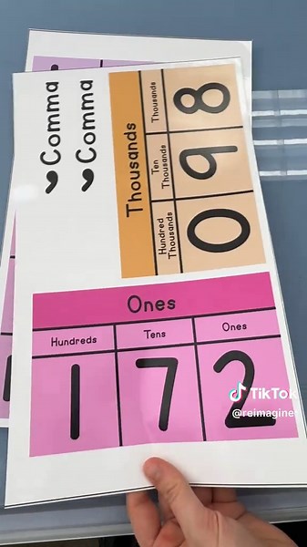 Custom Place Value Whiteboard Clings for Teachers