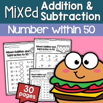 Mixed Addition And Subtraction to 50 |Addition and Subtraction to 50