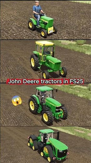 John Deere Tractor Evolution in FS25 🚜💨 #fs25 #JohnDeere #farmingsimulator25