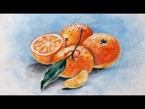 Watercolor Oranges Painting | HD 4K Art