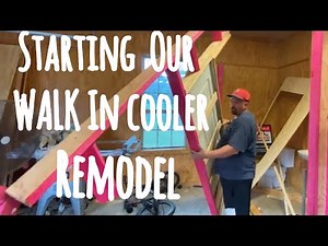 New Project | How To Build A Walk In Cooler For Meat | Demo of old Bathroom!