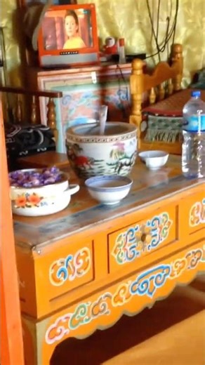 Inside a Mongolian home - we got to stay in a Mongolian family ger (yurt)