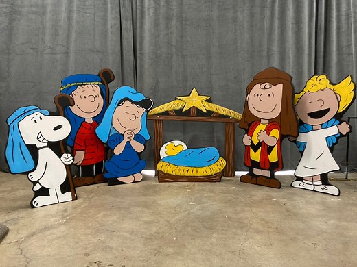 Peanut Gang Nativity Yard Display - Etsy