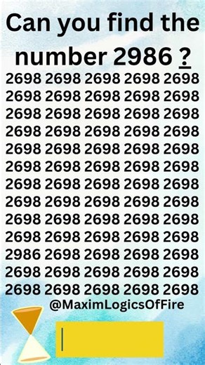 Can you find the number 2986 #shorts #viral #new #trending #guess