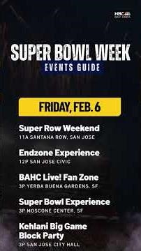 Here's your Super Bowl Week Events Guide!