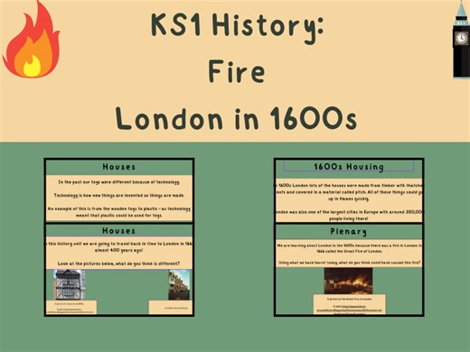 KS1 History Lesson: London in the 1600s