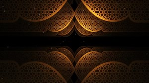 Ramadan Kareem Golden Islamic Geometric Pattern Background