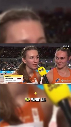 Olympic Hero Sounded Like Mickey Mouse After INSANE Relay Comeback 😭🏃‍♀️ #olympics #track #fyp