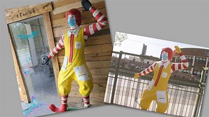 El Paso's iconic Ronald McDonald statue gets much-needed makeover outside charity home bearing his name