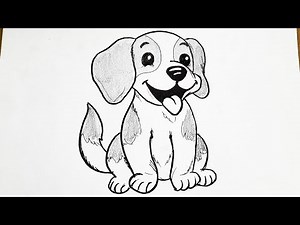 How to draw a dog easy step by step || Dog drawing