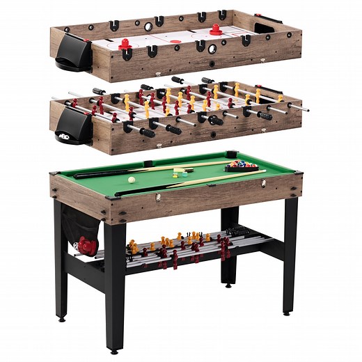 48" 3-in-1 Multi Game, Pool Table, Air Hockey, Foosball Table, by MD Sports