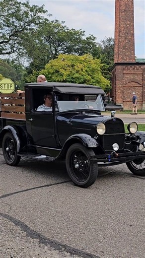 Ford Model A Pickup Truck w Smith Motor Compressor Drive By Old Car Festival Greenfield Village 2023 | Casey Faitel