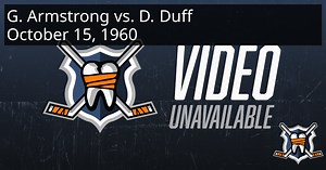 George Armstrong vs. Dick Duff, October 15, 1960 - Boston Bruins vs. Toronto Maple Leafs | HockeyFights