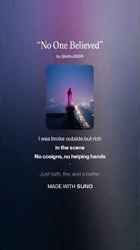 No One Believed 🔥 | English Hip Hop Rap | From Zero to Rise | AI Rap Song #music #song #aisong