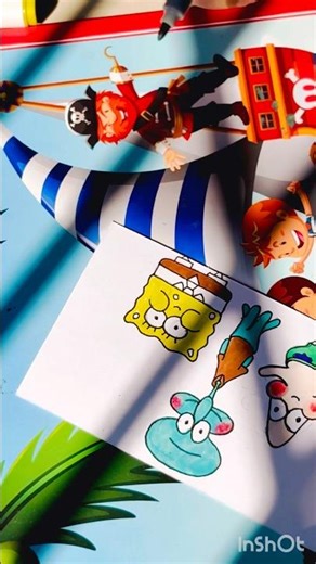 SpongeBob Cartoon Drawing | Simple & Cute Drawing for Kids #cartoondrawing #cutedrawing