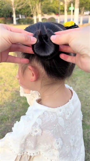 Adorable and Sweet Bun Hairstyle for Kids