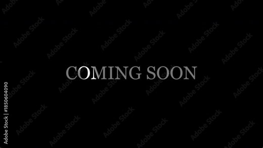 animated text coming soon with cinematic intro style, For streaming starting coming soon opening text Footage. 4k video.