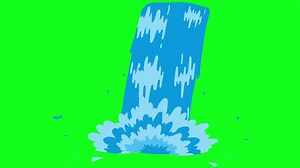 Download Cartoon waterfall isolated on green screen background - free video for free