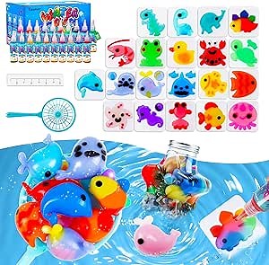 Teexpert Magic Water Elf Toy Kit - Aqua Fairy DIY Squishy Maker Craft Kit for Kids, Boys and Girls, 20 Magic Colors and Molds, Creative Arts and Crafts Gift for Christmas, Birthday, Ages 3+