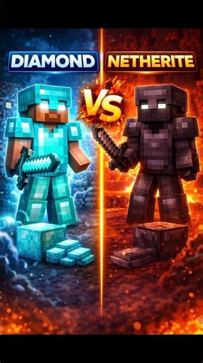 Minecraft Diamond vs Netherite who will win #minecraftshorts #gamingzhilakai