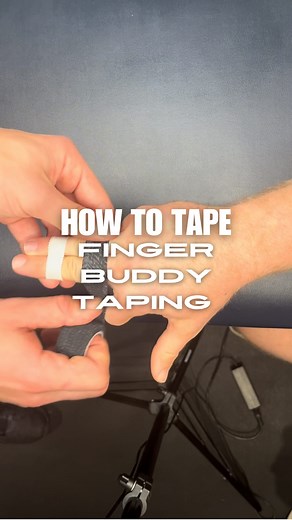 How to Strap a finger: Buddy Taping Here we are using: - 12.5mm rigid tape - 25mm Hand Tearable EAB This is perfect for jarred or sprained fingers. Best combos for buddying fingers is 3rd and 4th as the two move as a pair often. Use code JOSHTAPE10 with @sporttape #theclubphysio #fingertaping #fingerinjury #sprainedfinger #jarredfinger #buddytaping #howtobuddytape #brokenfinger #strapping #sportstaping #nrl #afl #basketball #nba #nbl #rugby #rugbyleague | The Club Physio